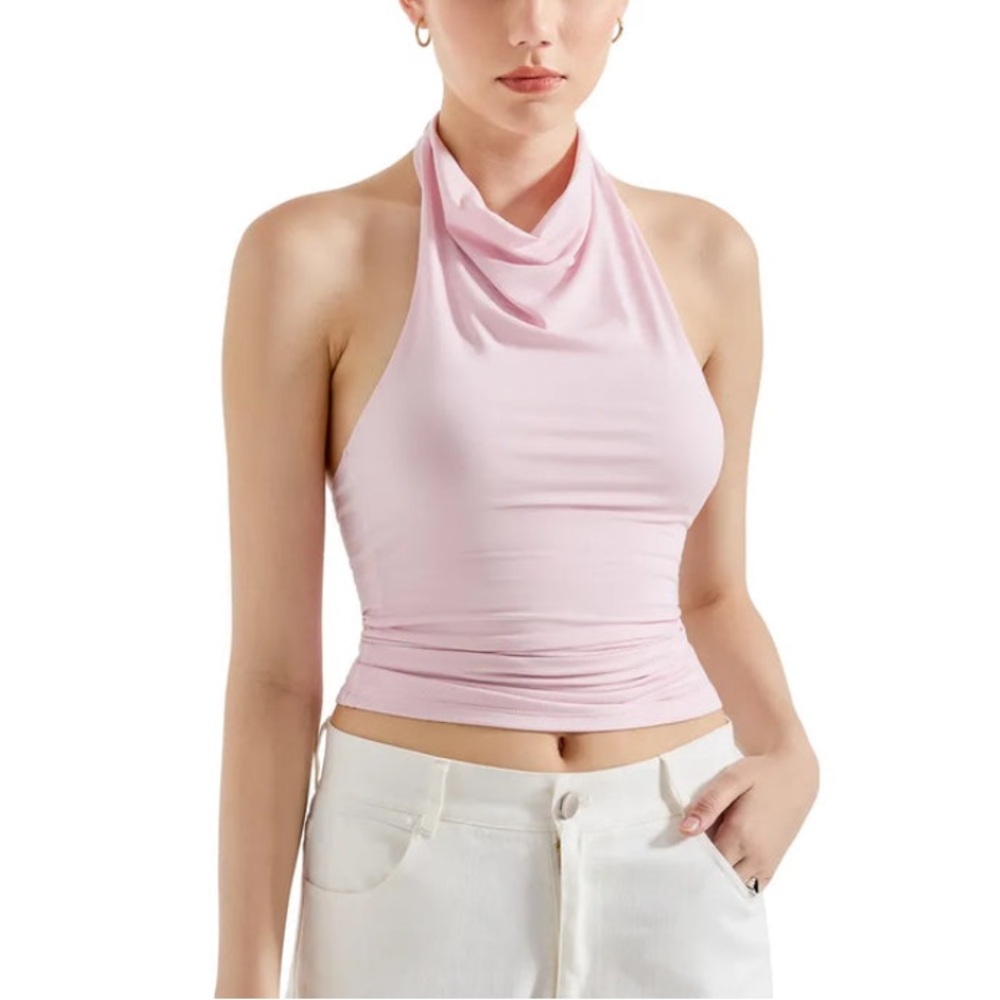 pink halter top